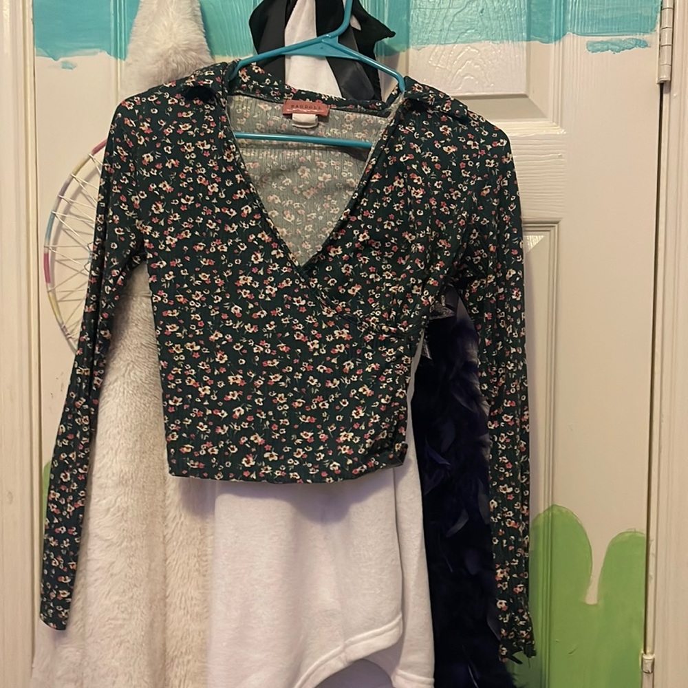 long sleeved cross over shirt